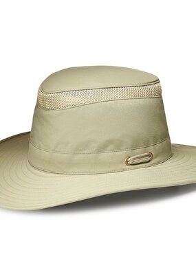 The Airflo Tilley Hat Size 7 1/8 Cream Beige Wide Brim LTM6 Outdoor Vented